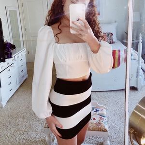 Black & White mini skirt